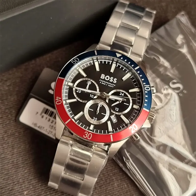 Hugo Boss Troper Chronograph Pepsi Quartz Men's Watch- 1514108